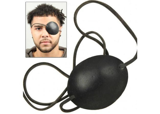 Leather Handmade Dark as Night Pirate Eye Patch 