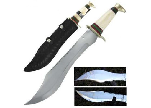 Massive Big Foot Bowie Knife And Leather