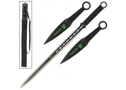 12 PC SILVER RIPPER Tactical Ninja Throwing Blade Knife Kunai Ninjutsu  Knives