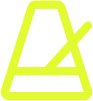 A yellow metronome icon with a ticking arm.
