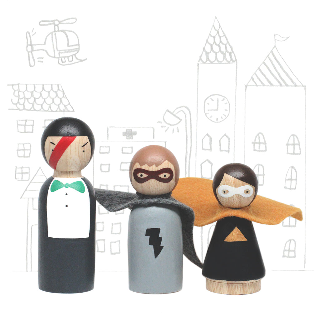 superhero peg dolls