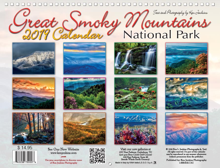 2019 Great Smoky Mountain Calendar Ken Jenkins Photography