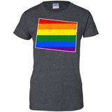 Colorado Rainbow Flag LGBT Community Pride LGBT Shirts  G200L Gildan Ladies' 100% Cotton T-Shirt
