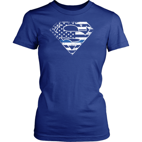 thin blue line superhero shirt