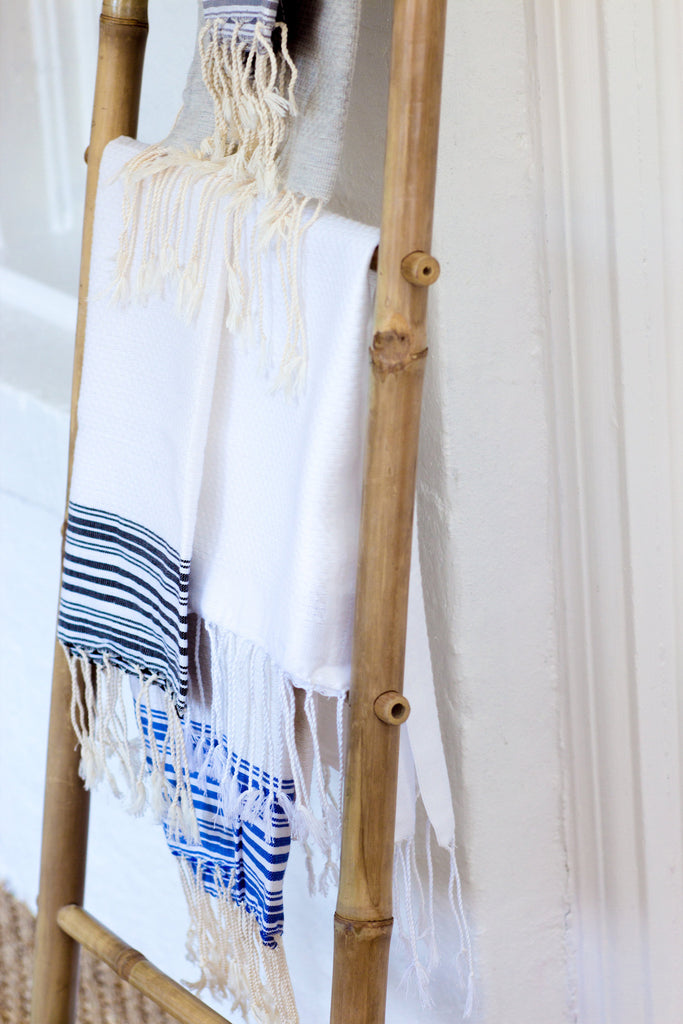 White + Black Striped Fouta Guest Towel – Establishment Home