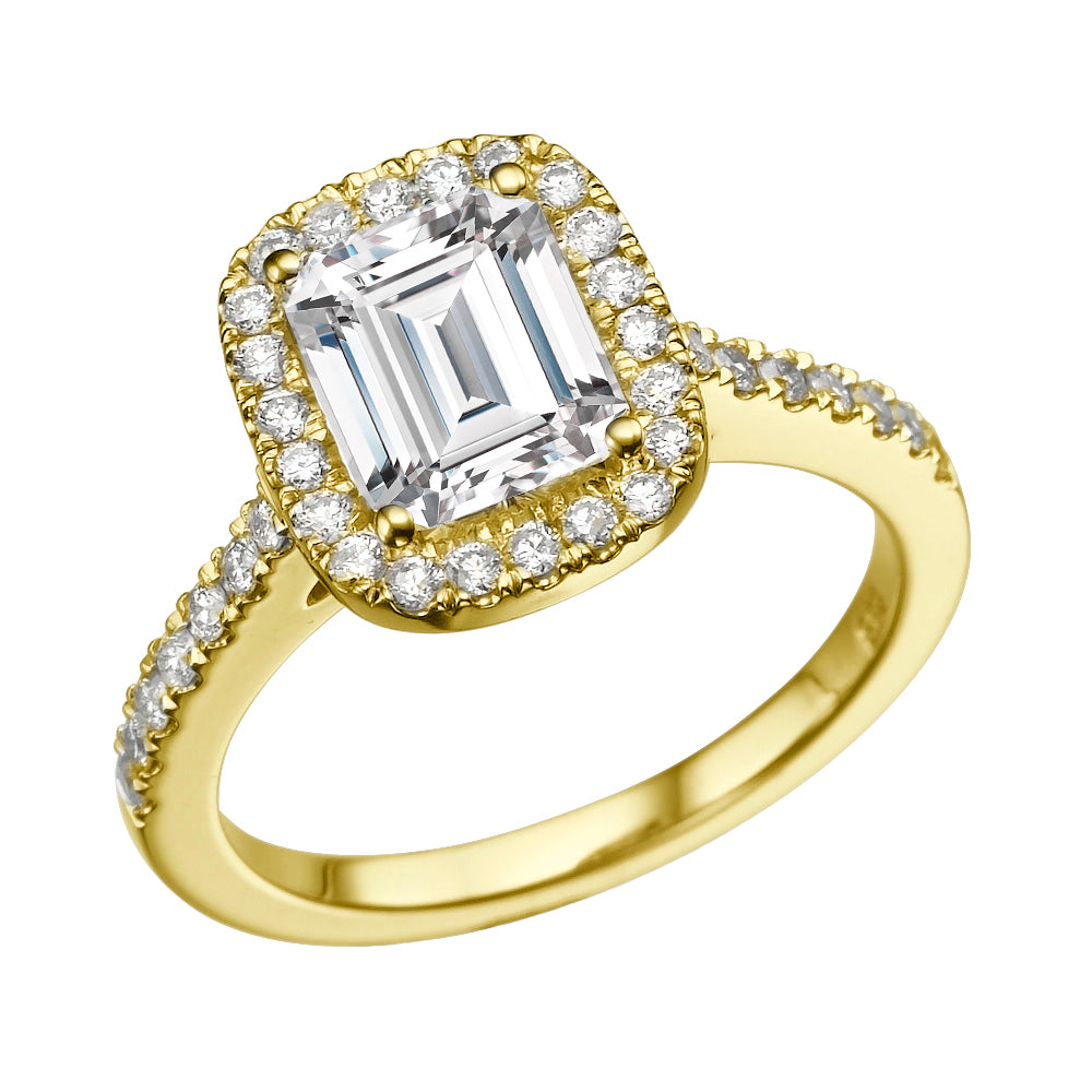 1.3 Carat 14K Yellow Gold Moissanite 