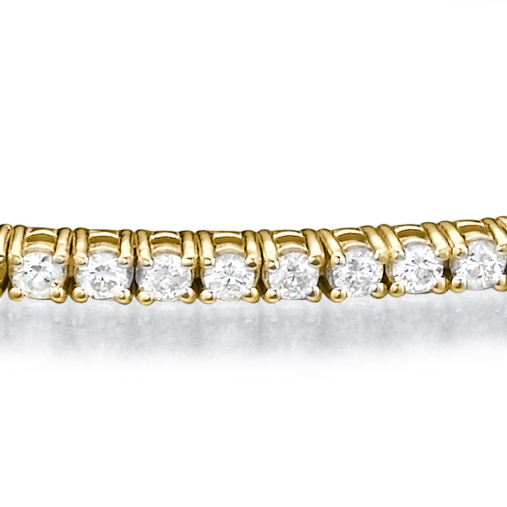 14K Yellow Gold 300ct Diamond Tennis Bracelet  More Than Just Rings