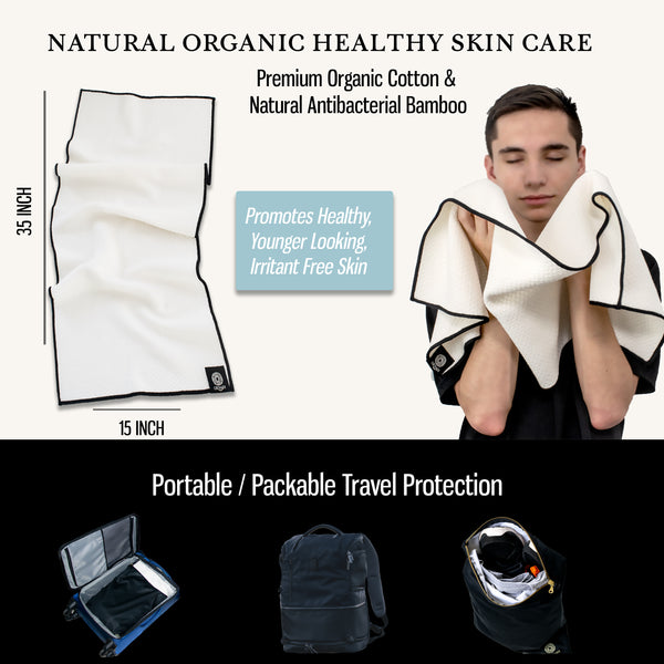 Ornadi organic cotton bamboo soft irritant free gym face towel made in USA