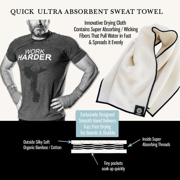 Ultra absorbent organic gym face towel Ornadi