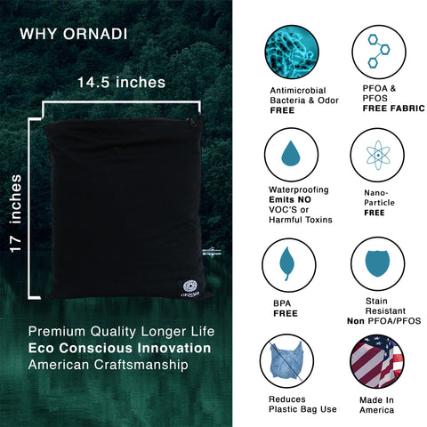 Ornadi wet dry antimicrobial waterproof travel clothes bags