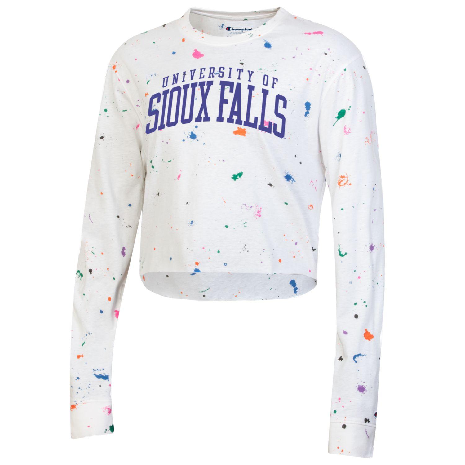  Champion Women's Paint Splatter Long Sleeve T-Shirt 