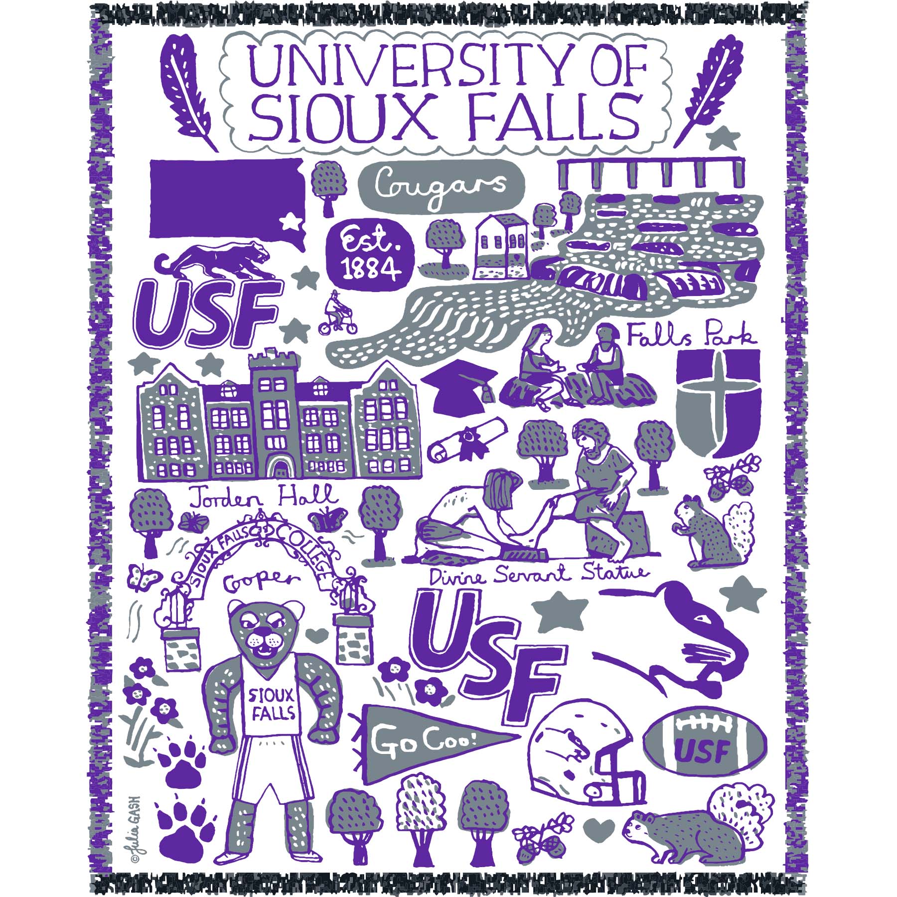  Varsity Line Julia Gash Tapestry Blanket 