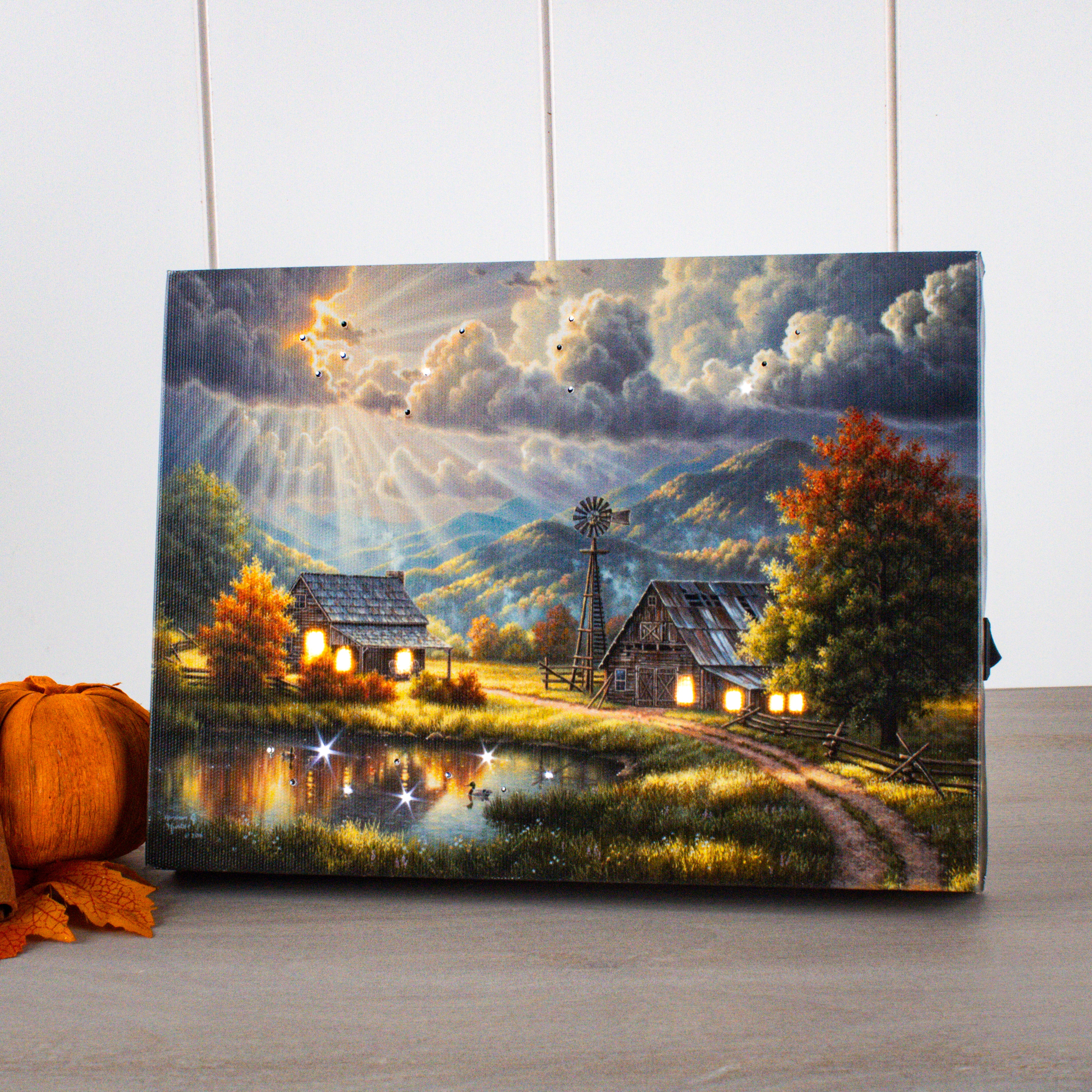 Autumn Gathering by Abraham Hunter Framed 18x24 canvas - Ashley's