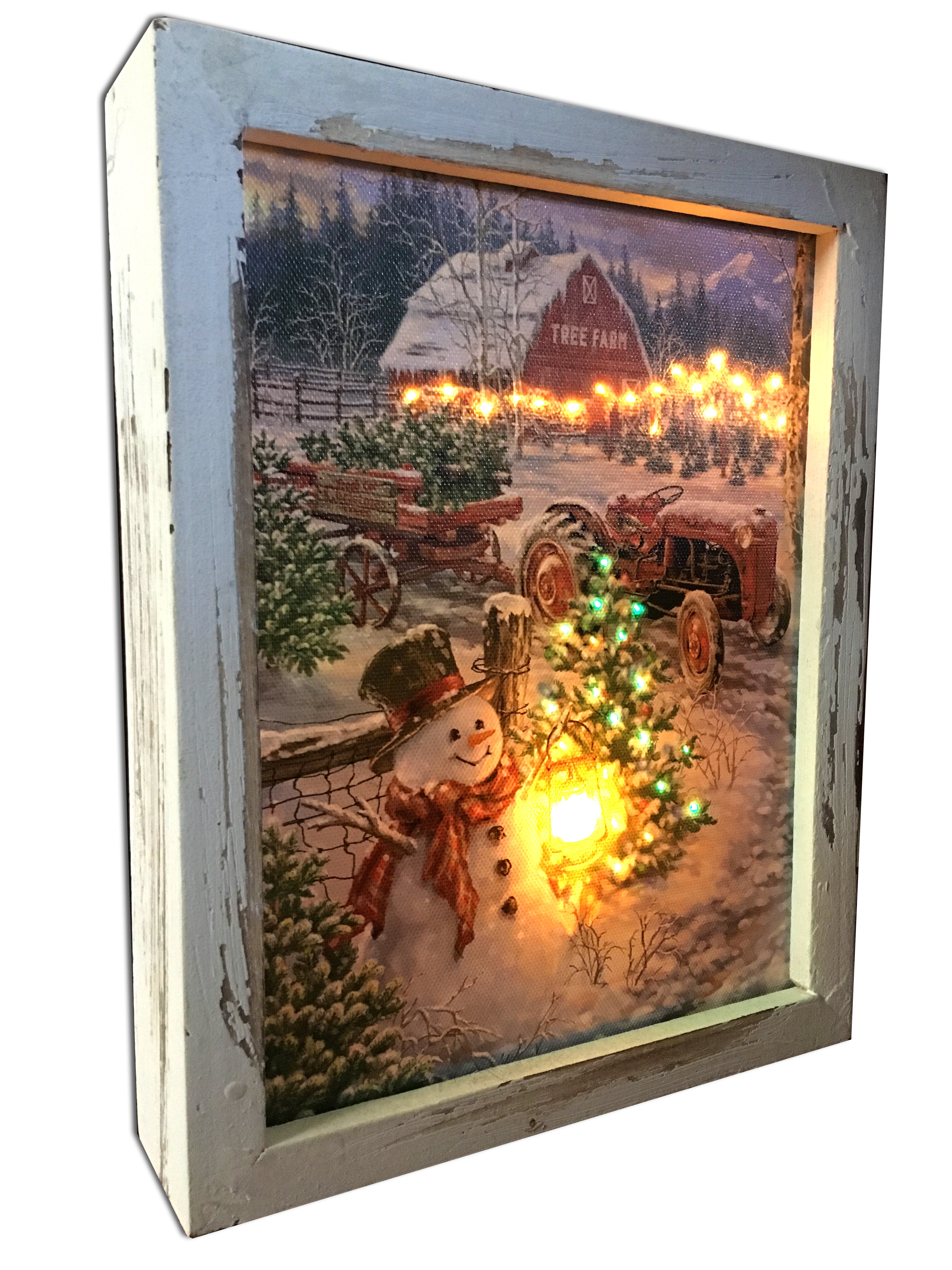 The Holiday Aisle® Lighted Fiber Optic and LED Canvas 16x20 - The