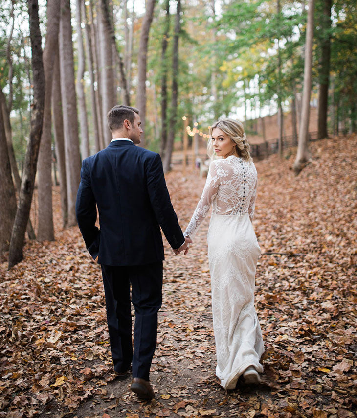 Claire Pettibone Wedding Dress Woodland Inspiration