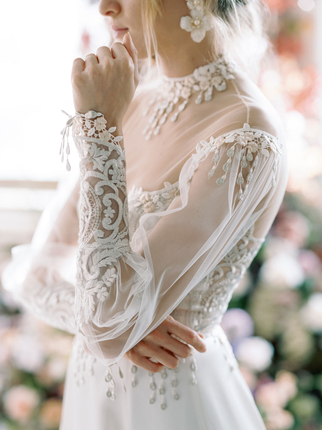 Sleeve detail Riviere Couture Wedding Dress