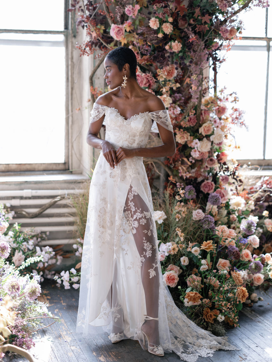 Morganite Claire Pettibone Adorned Couture Wedding Dress Collection