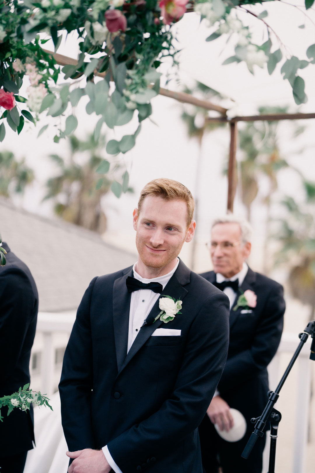 Groom awaiting bride at alter