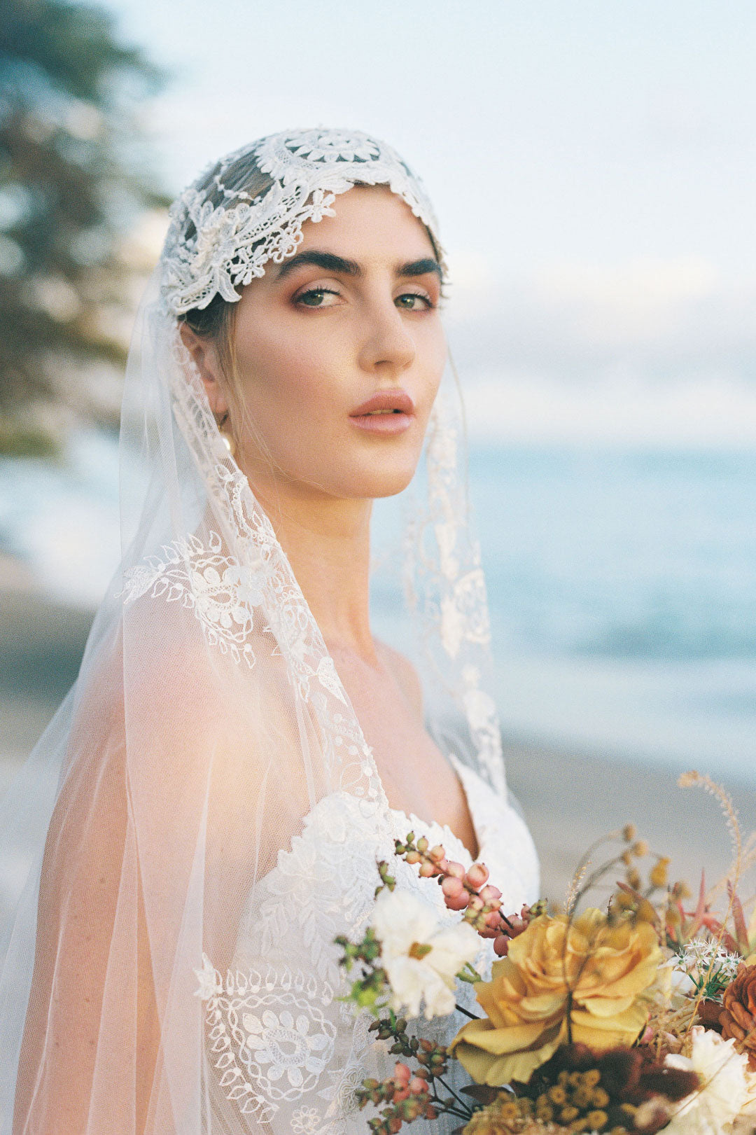 Boho Wedding Veil | Ivory Tulle Veil | Claire Pettibone