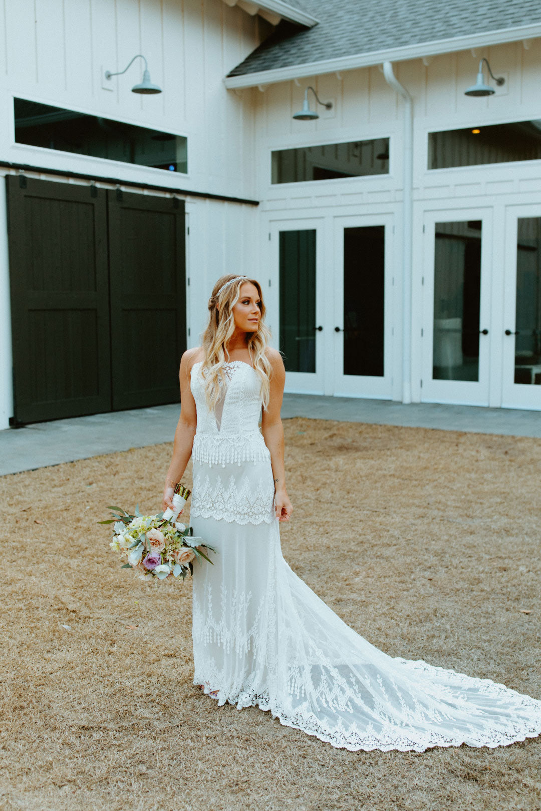 Bride in Victoriana Wedding Dress