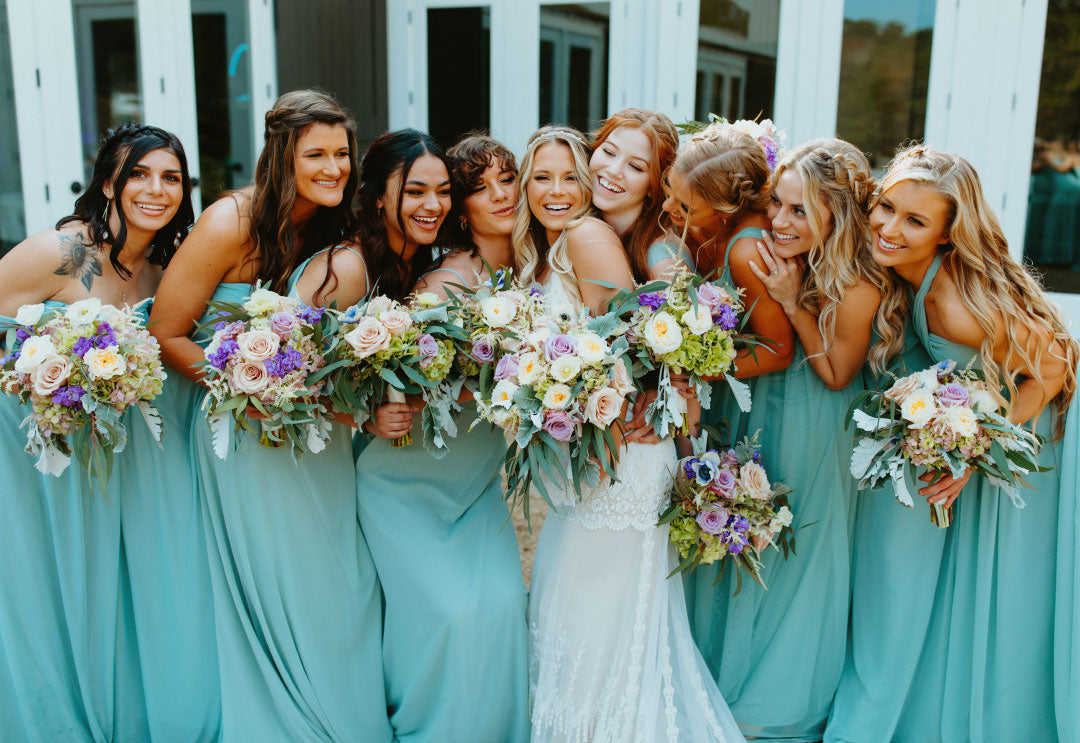 Bride with Bridemaids