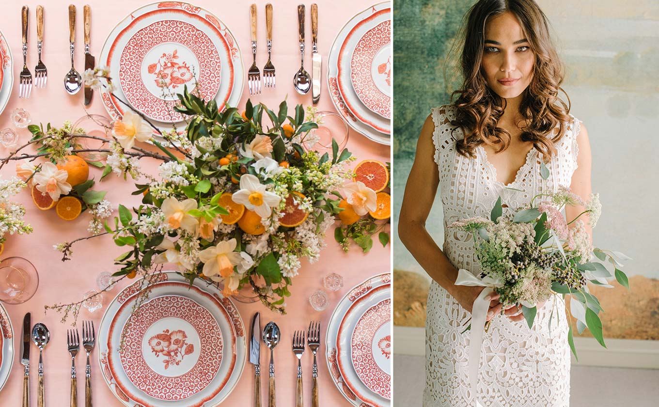 Wedding Tabletop Design Inspiration & Janis Lace Dress