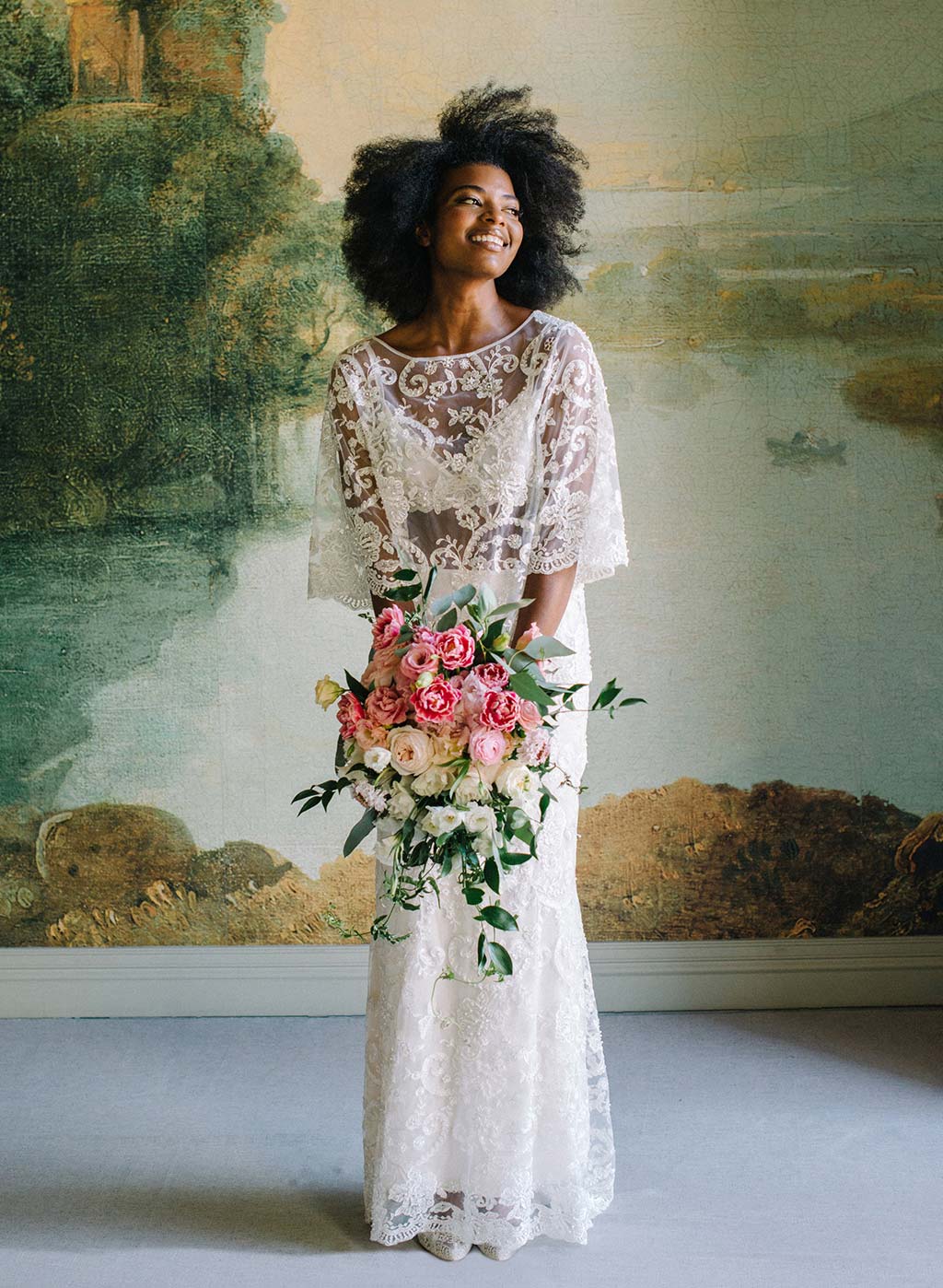 Claire Pettibone Ready to Wear Bridal Seperates Selena Beaded Top and Skirt