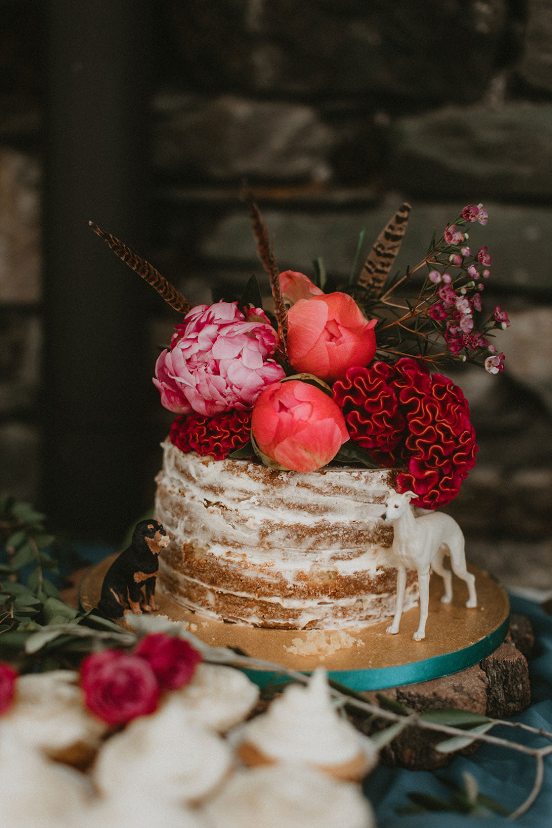 Wedding Cake with floral decorations