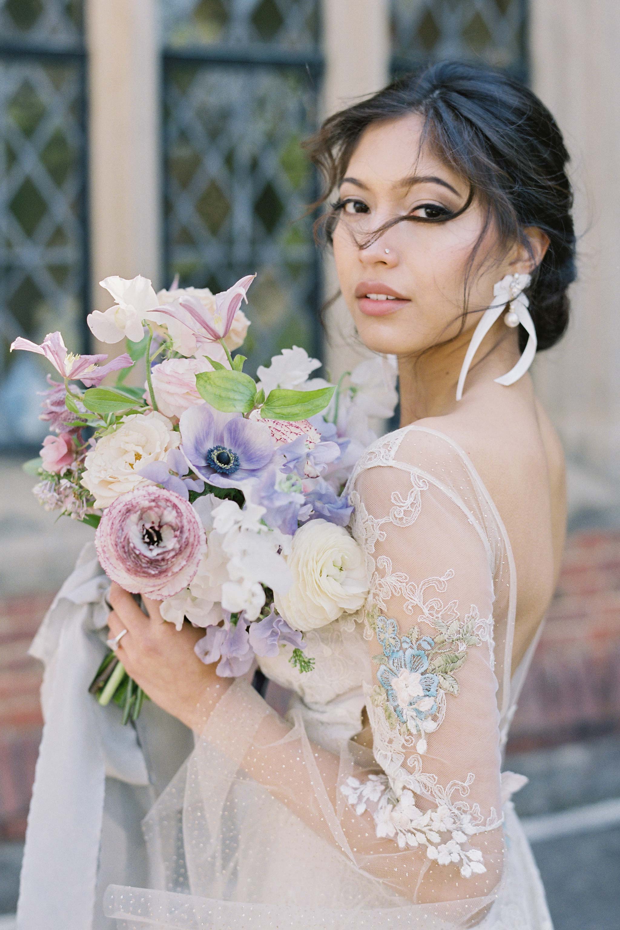 Wedding Bouquet with Chrysalis Wedding Dress