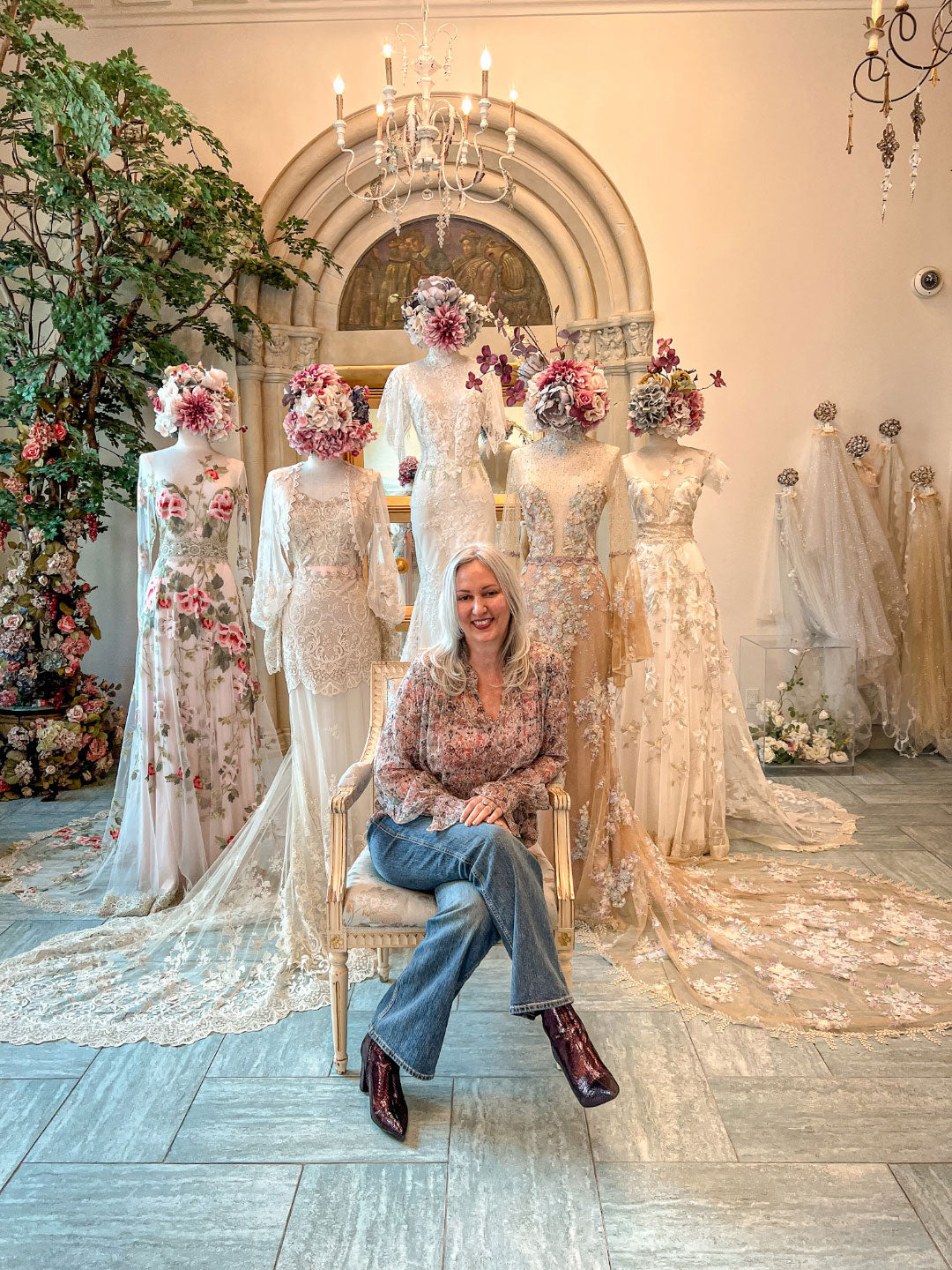 Designer Claire Pettibone with Three Graces Collection