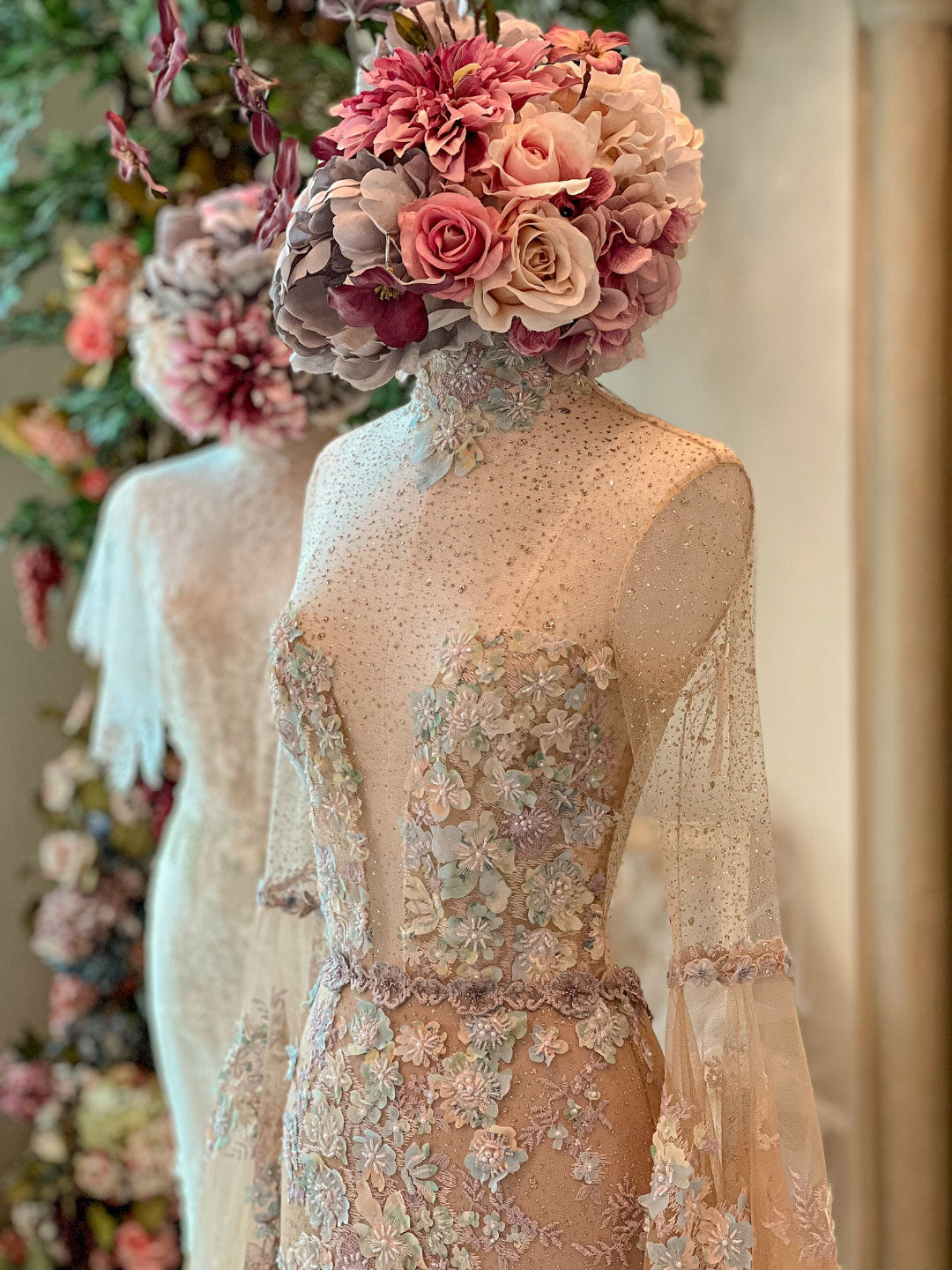 Venus Wedding Dress on mannequin