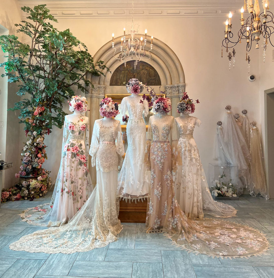 The Three Graces Wedding Dress Collection by Claire Pettibone