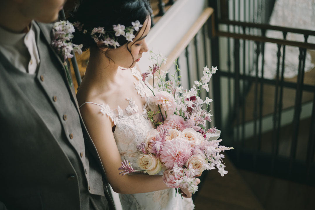 Bride and Floral Bouquet 
