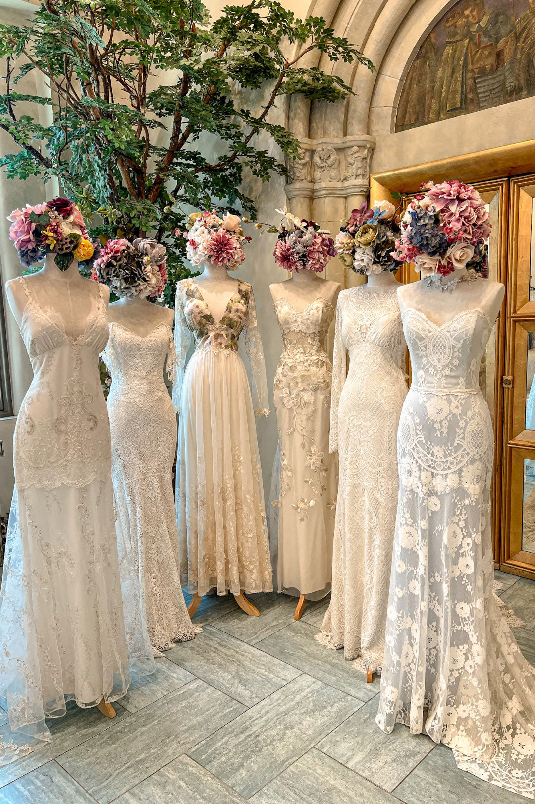 Wedding Dress on Display Claire Pettibone Store