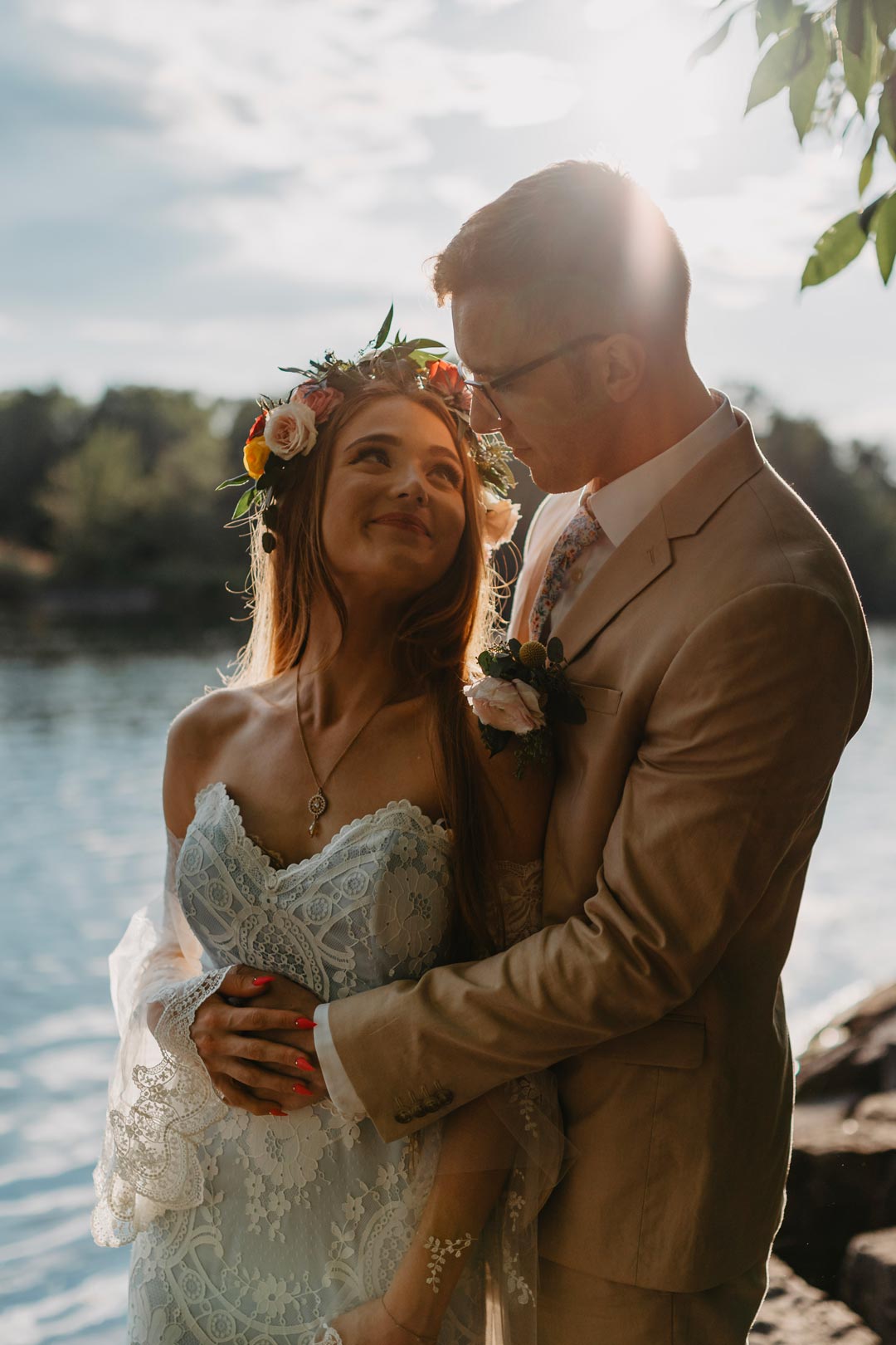 Bride in Eloise with Groom Wedding Portrait