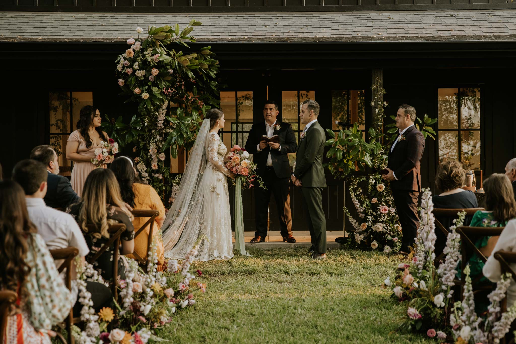 Bride and Groom say vows