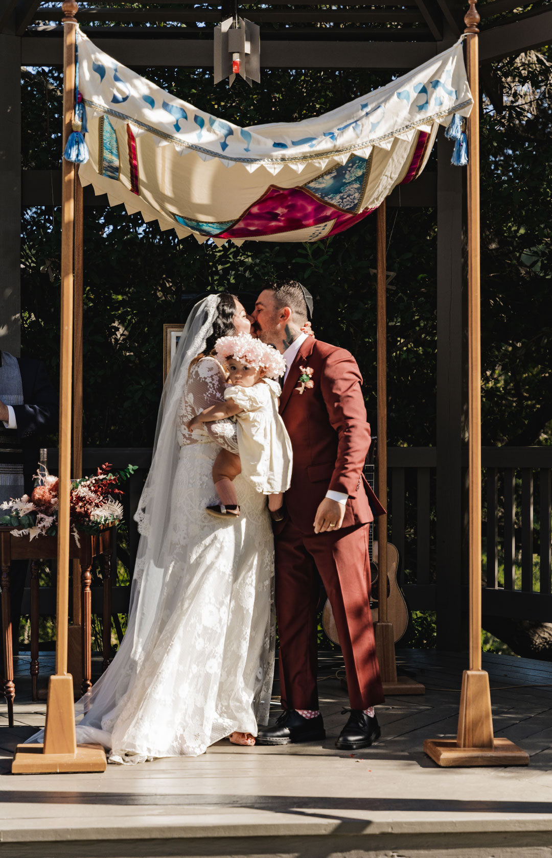 Bride and Groom Kiss after vows