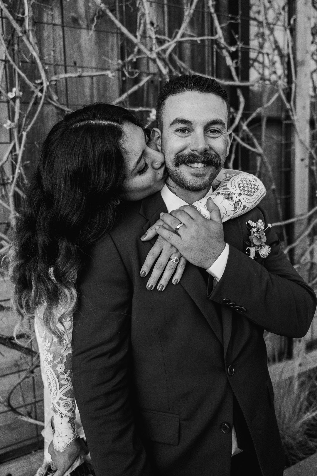 Bride and Groom together after wedding 