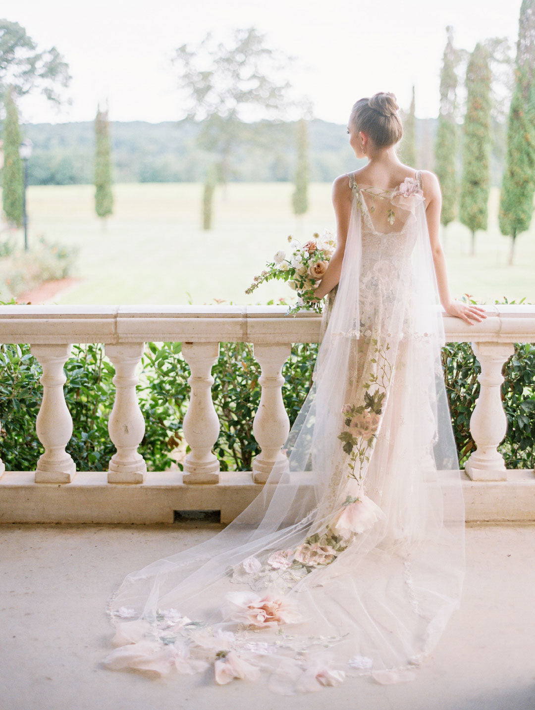 Enchanted Rose Bridal Cape Designed by Claire Pettibone