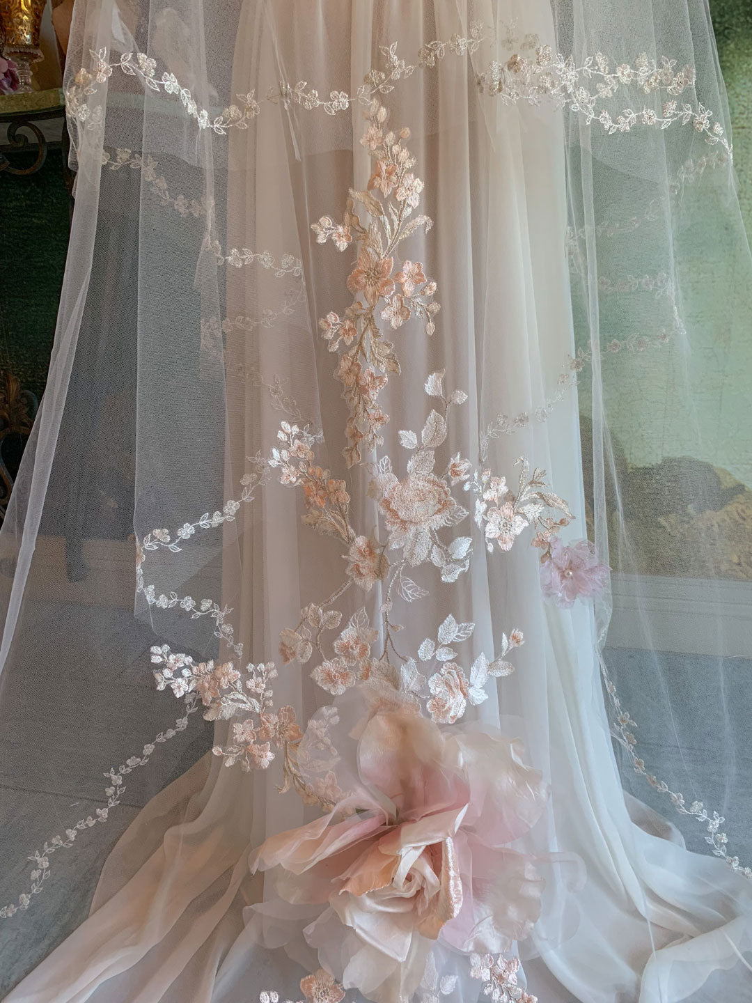 Enchanted Rose Bridal Cape Designed by Claire Pettibone