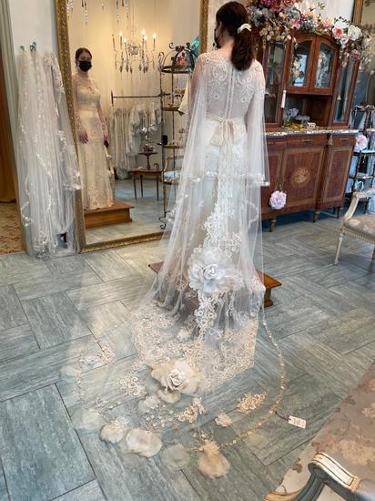 Enchanted Rose Bridal Cape Designed by Claire Pettibone