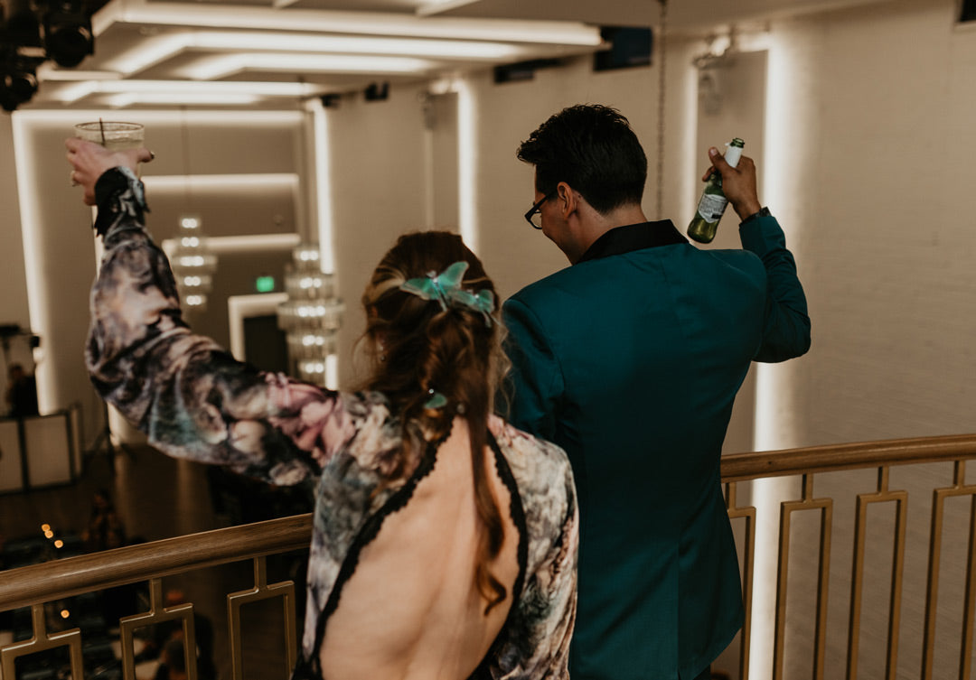 Bride and Groom enter the wedding party