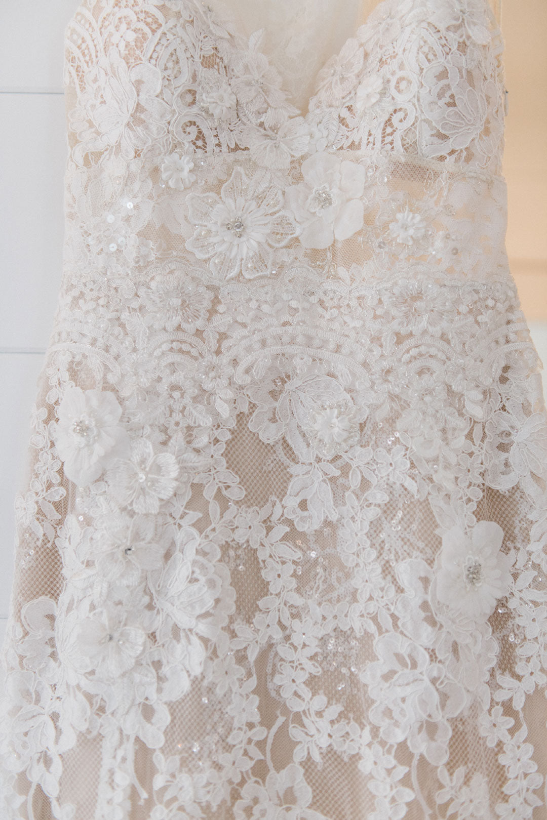 Leila Lace and Embroidered wedding Dress by Claire Pettibone