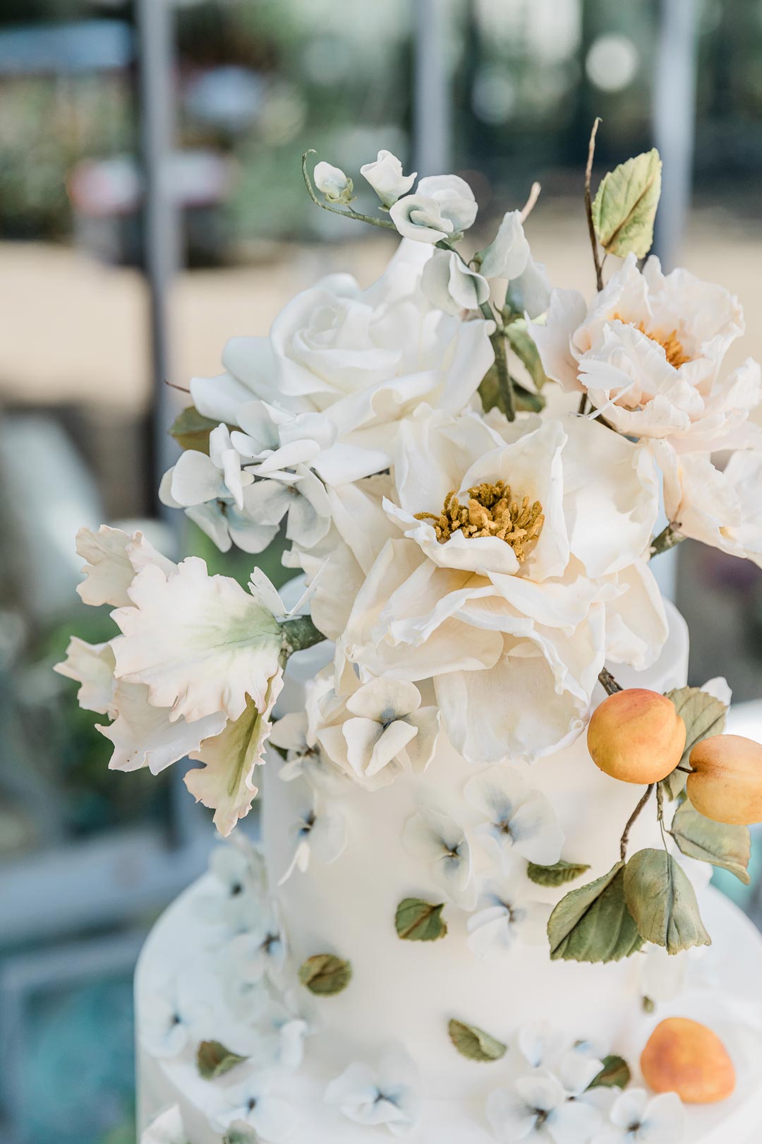 Floral Wedding Cake Designed by Kelly Gray