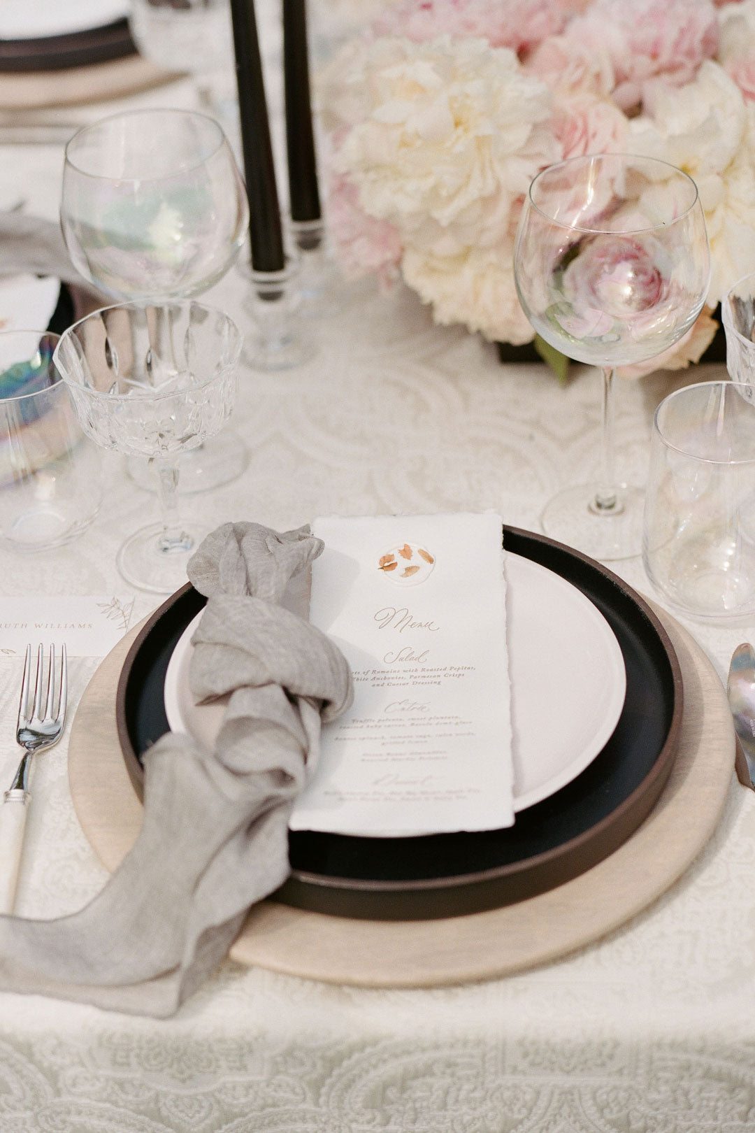 Wedding table tope setting