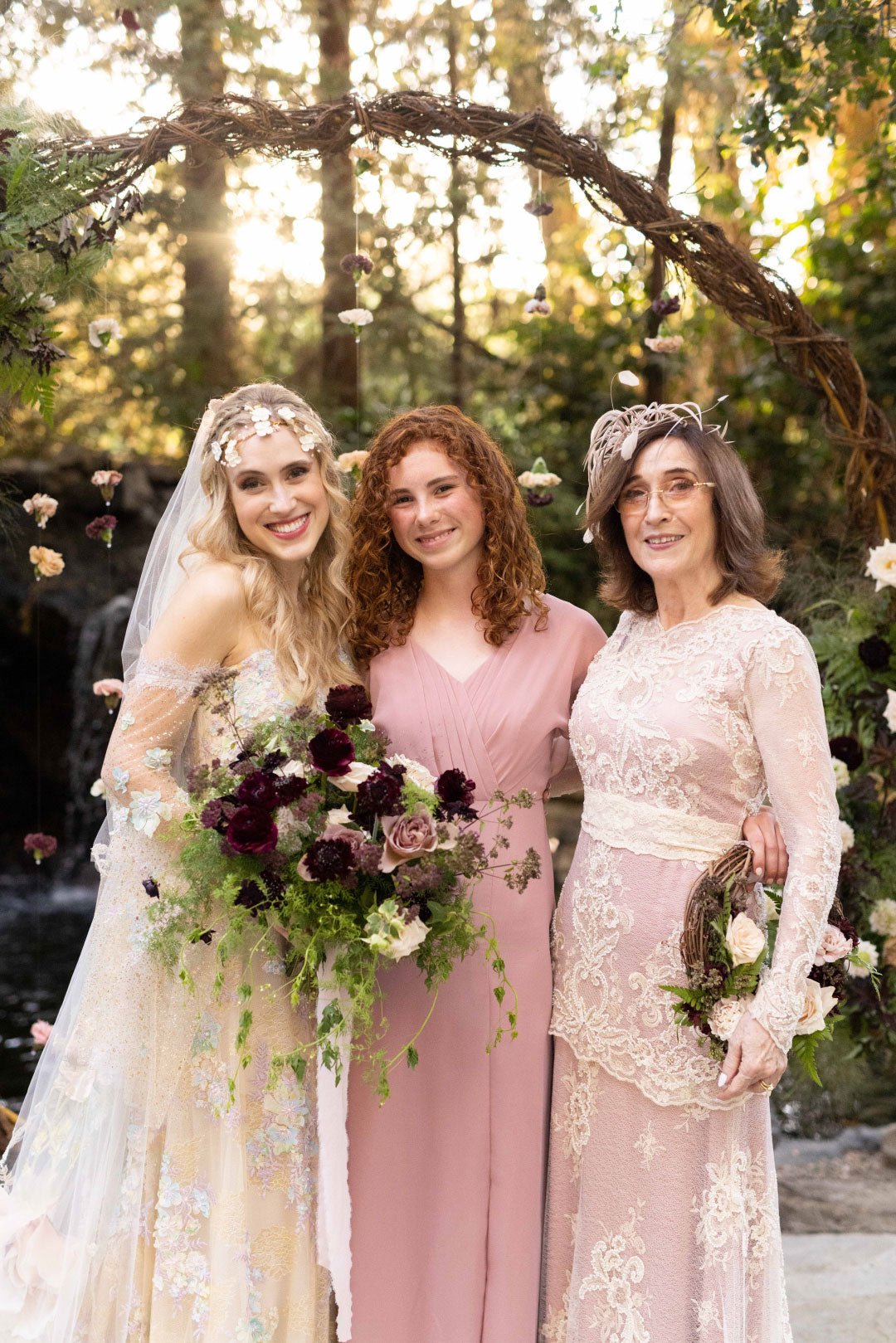 Bride with Mother and Guest