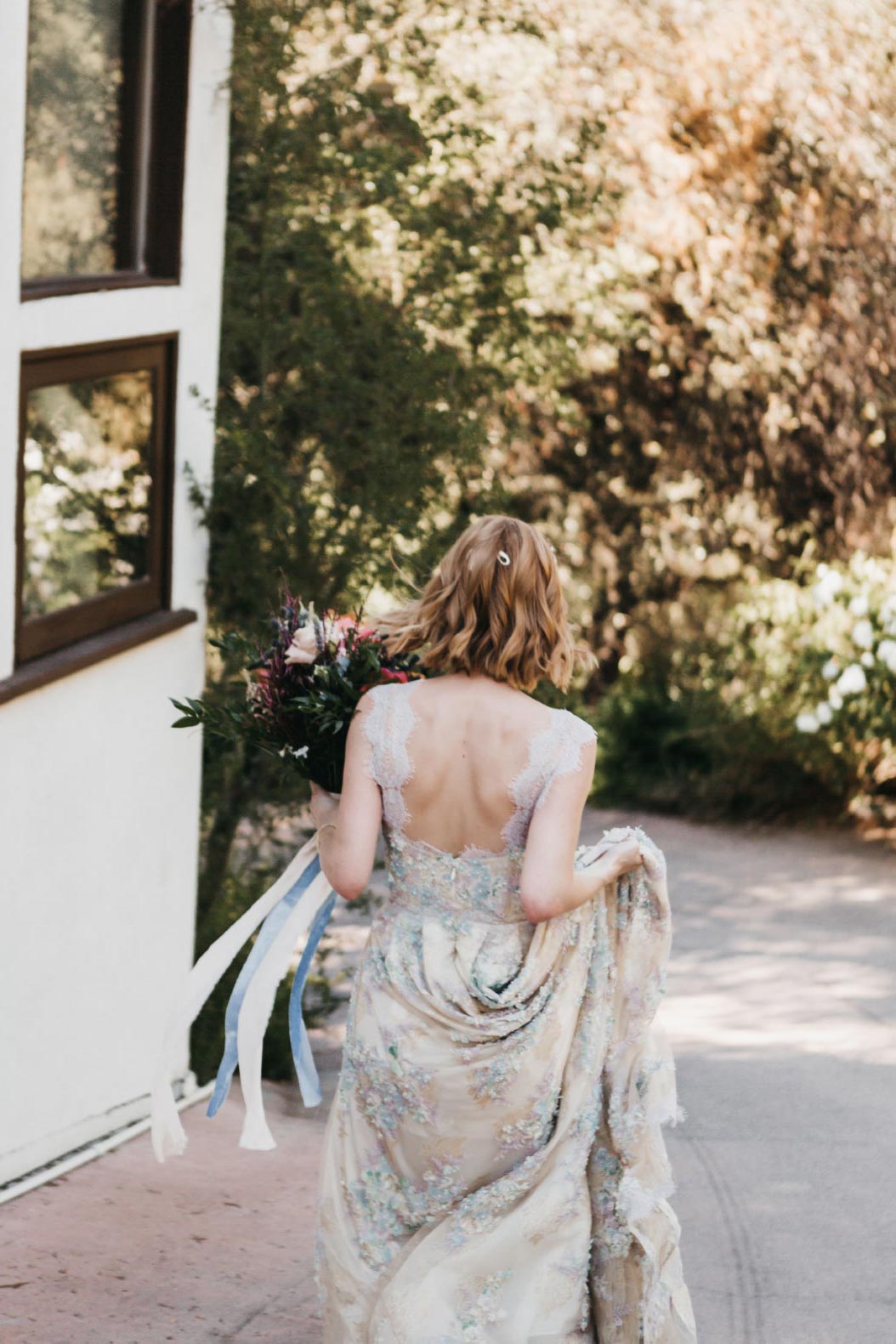 Ophelia Wedding dress from behind