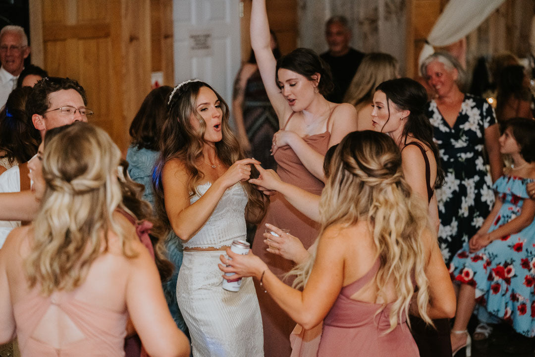 Bride dancing at wedding party