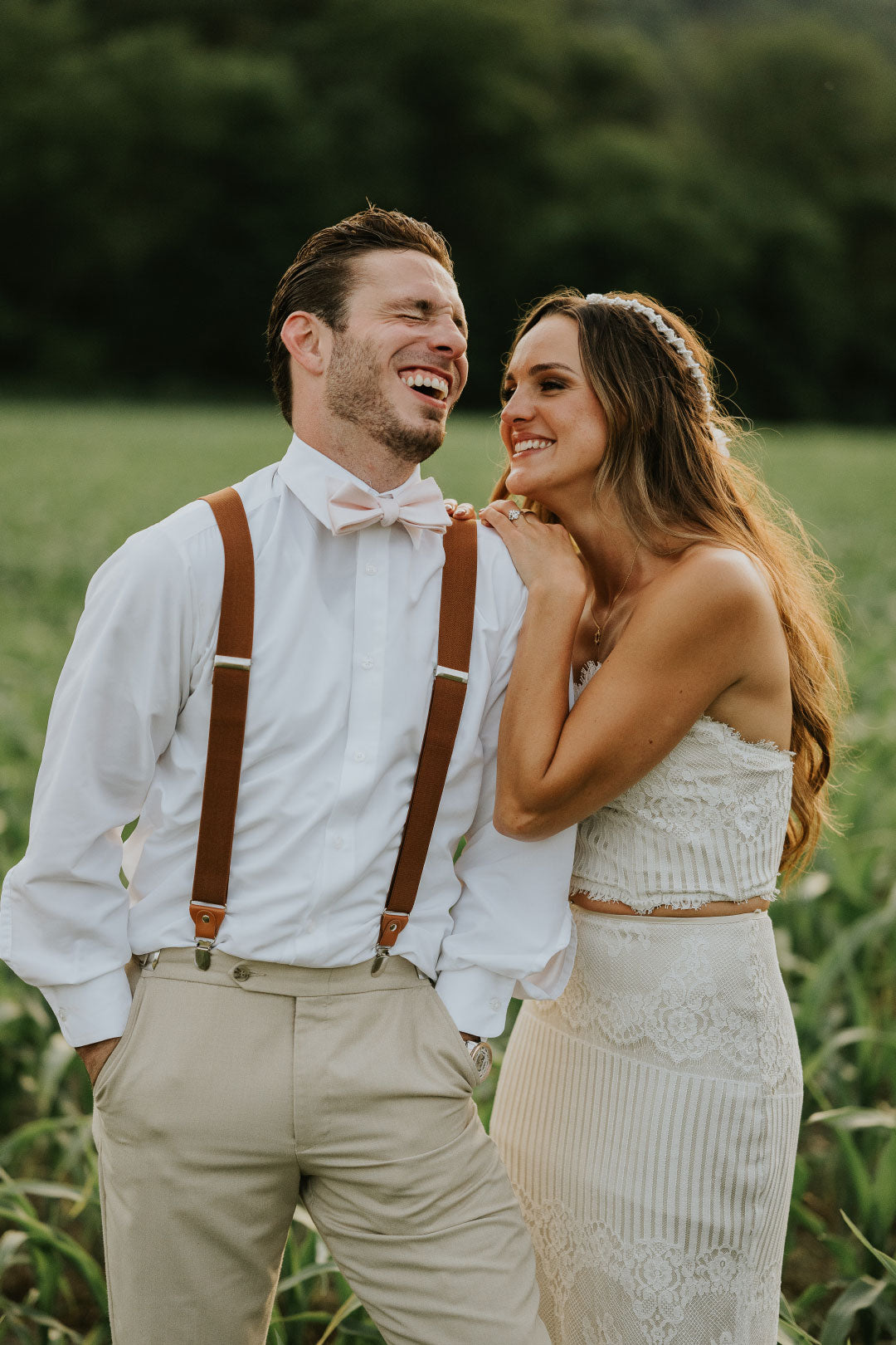 Bride and groom wedding portrait