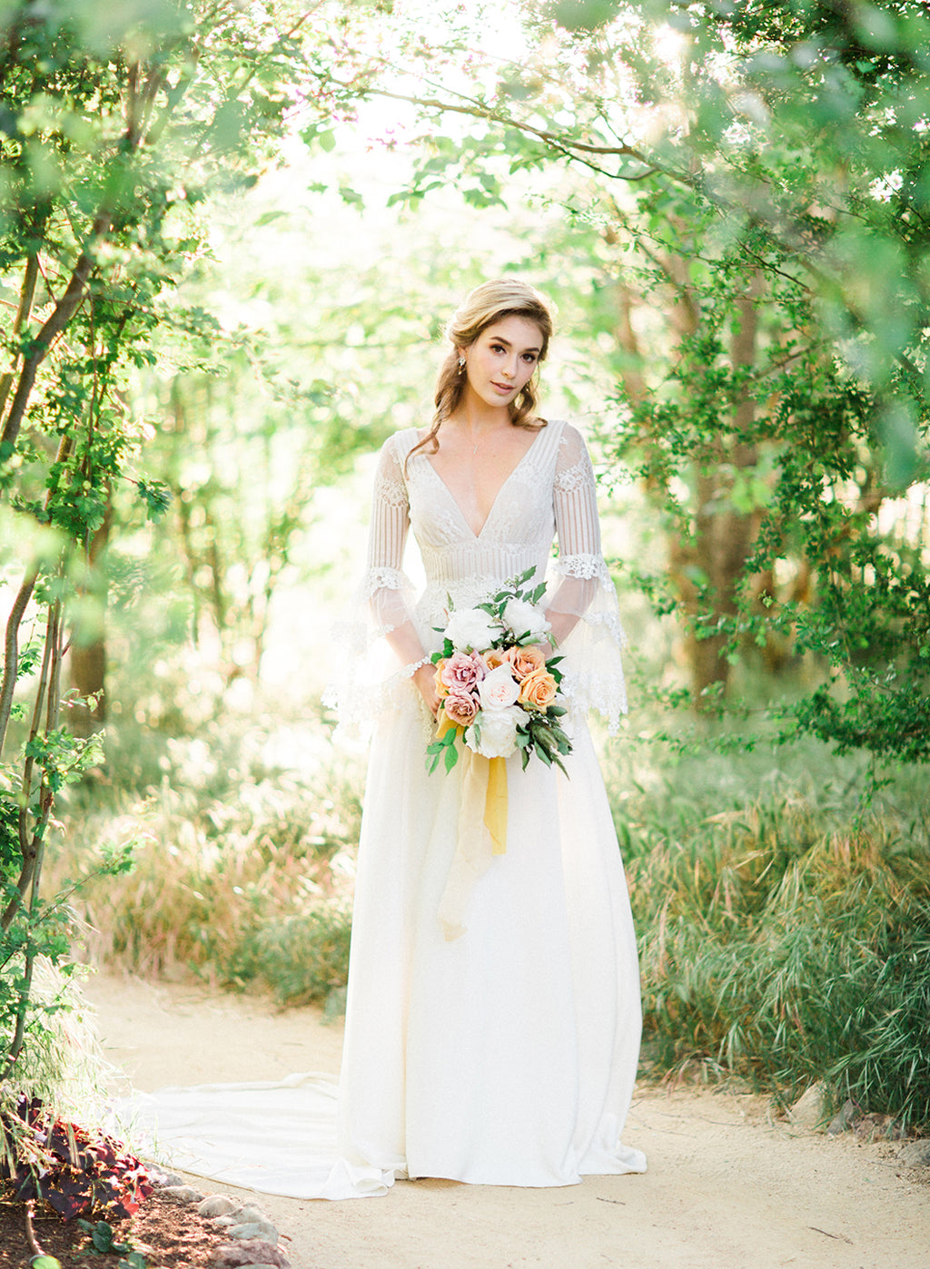 Claire Pettibone Sauvignon Wedding Dress Secret Garden Forrest